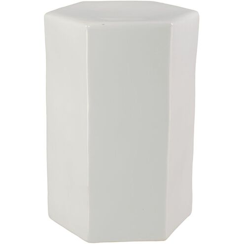 Porto 21 X 15 inch White Ceramic Side Table