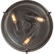 Signature 3 Light 15 inch palladian bronze Flush Mount Ceiling Light