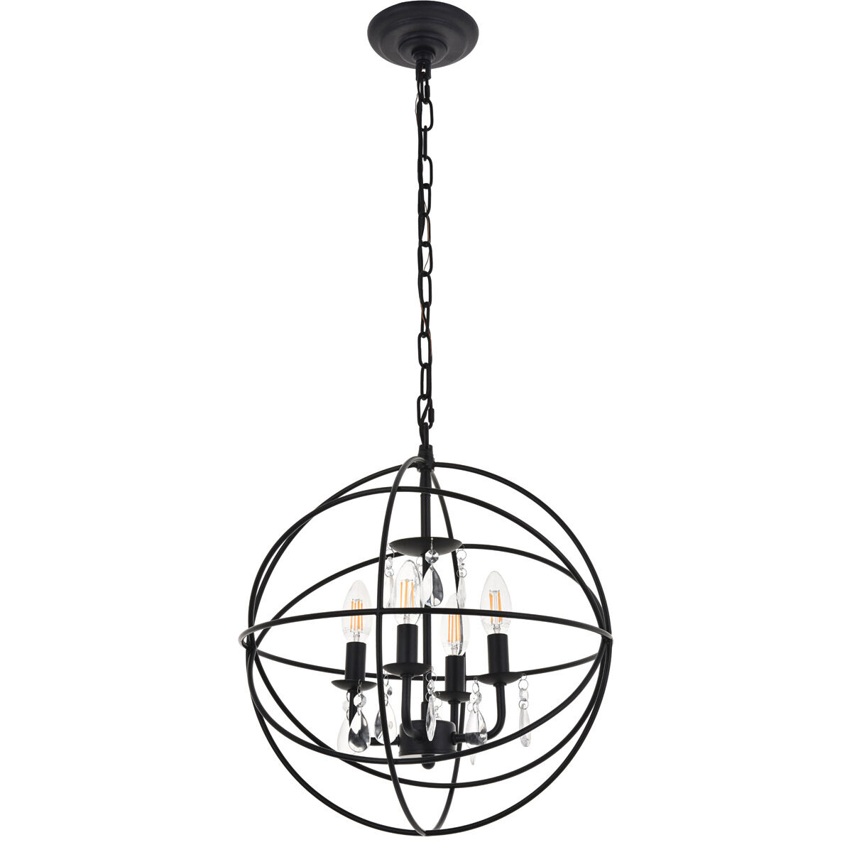Wallace 4 Light 16 inch Matte Black Pendant Ceiling Light