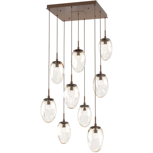 Meteo LED LED Burnished Bronze Chandelier Ceiling Light, Square Multi-Pendant