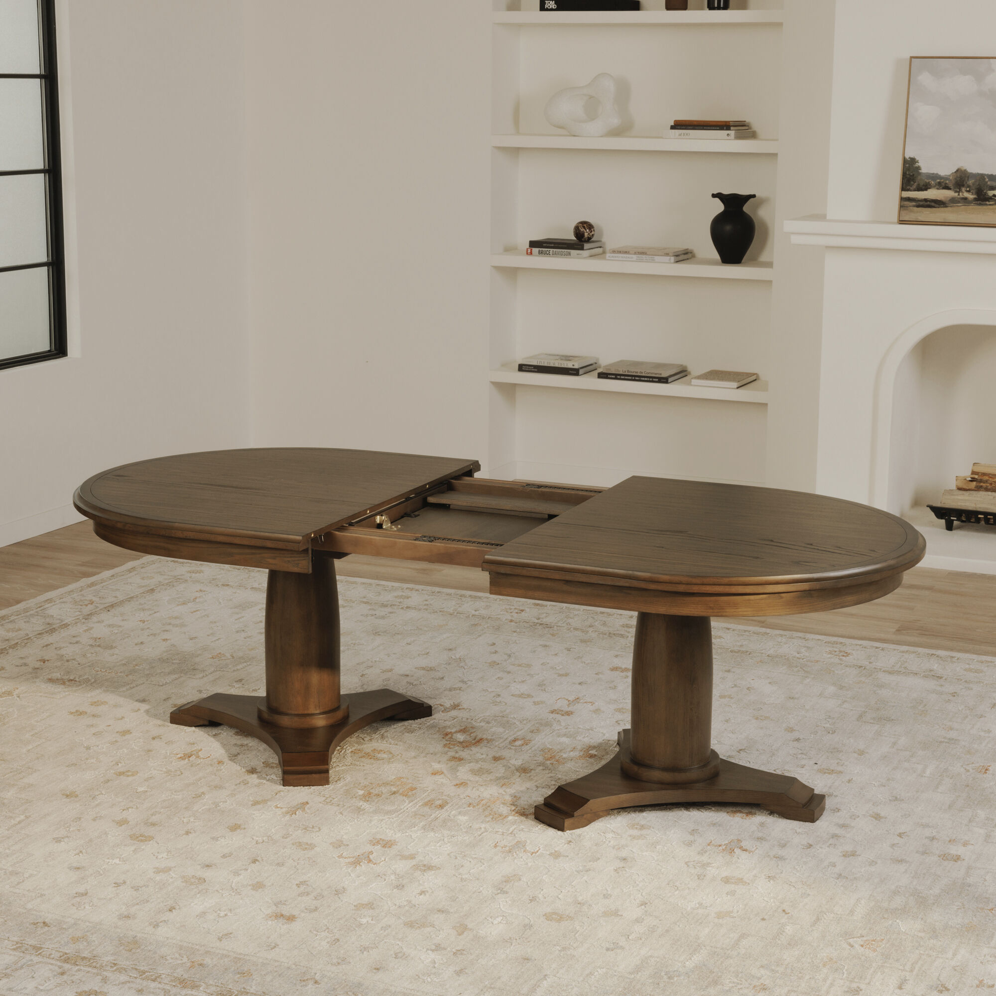 Jamie 76 X 46 inch Brown Extension Dining Table