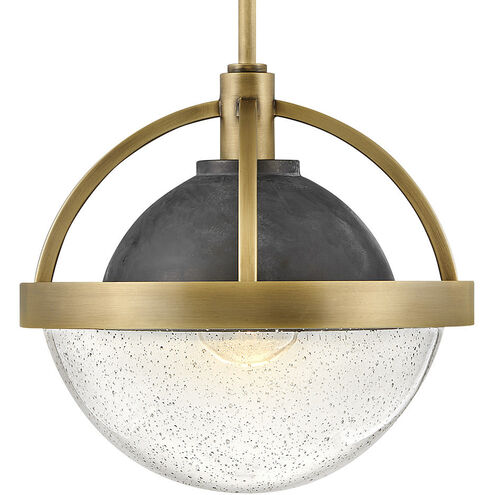 Watson 1 Light 12 inch Heritage Brass with Slate Bronze Indoor Pendant Ceiling Light