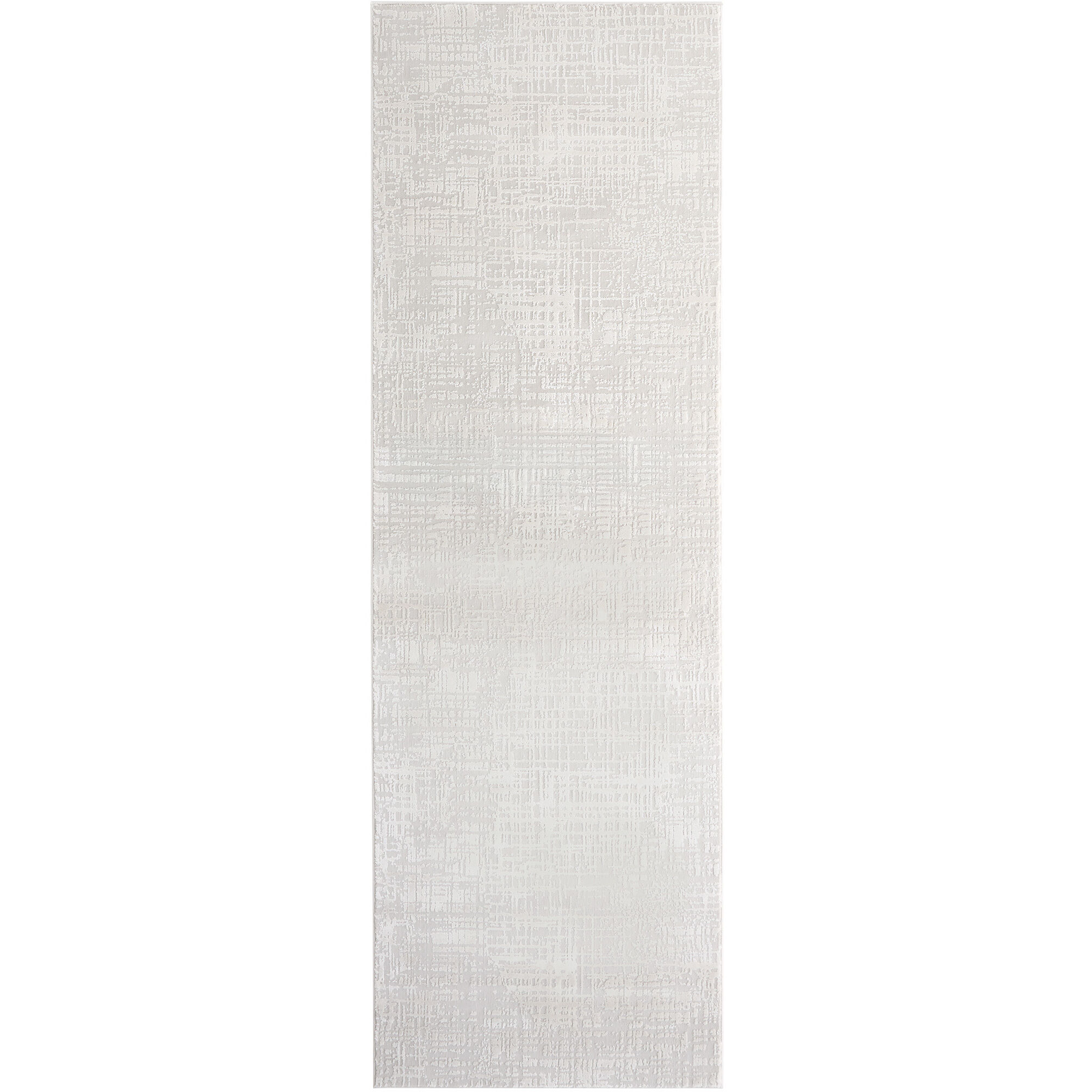 Kemer 94 X 32 inch Ivory/White Rug in 2 x 8