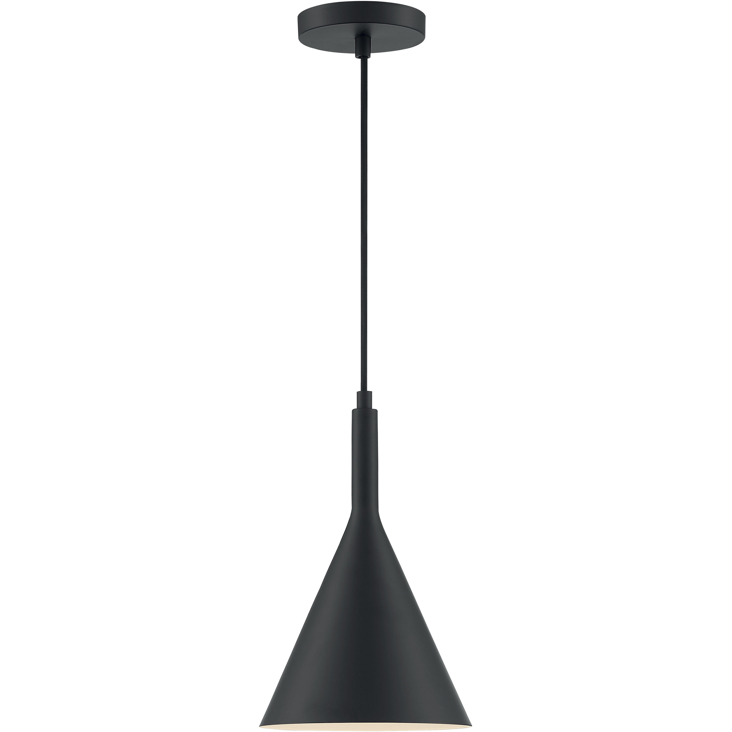 Lightcap 1 Light 8 inch Matte Black Pendant Ceiling Light 