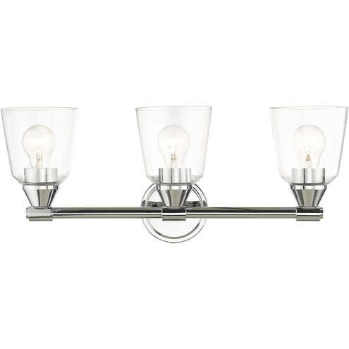 Catania 3 Light 23 inch Polished Chrome Vanity Sconce Wall Light