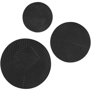 Sofia Matte Black Wall Art, 3 Piece