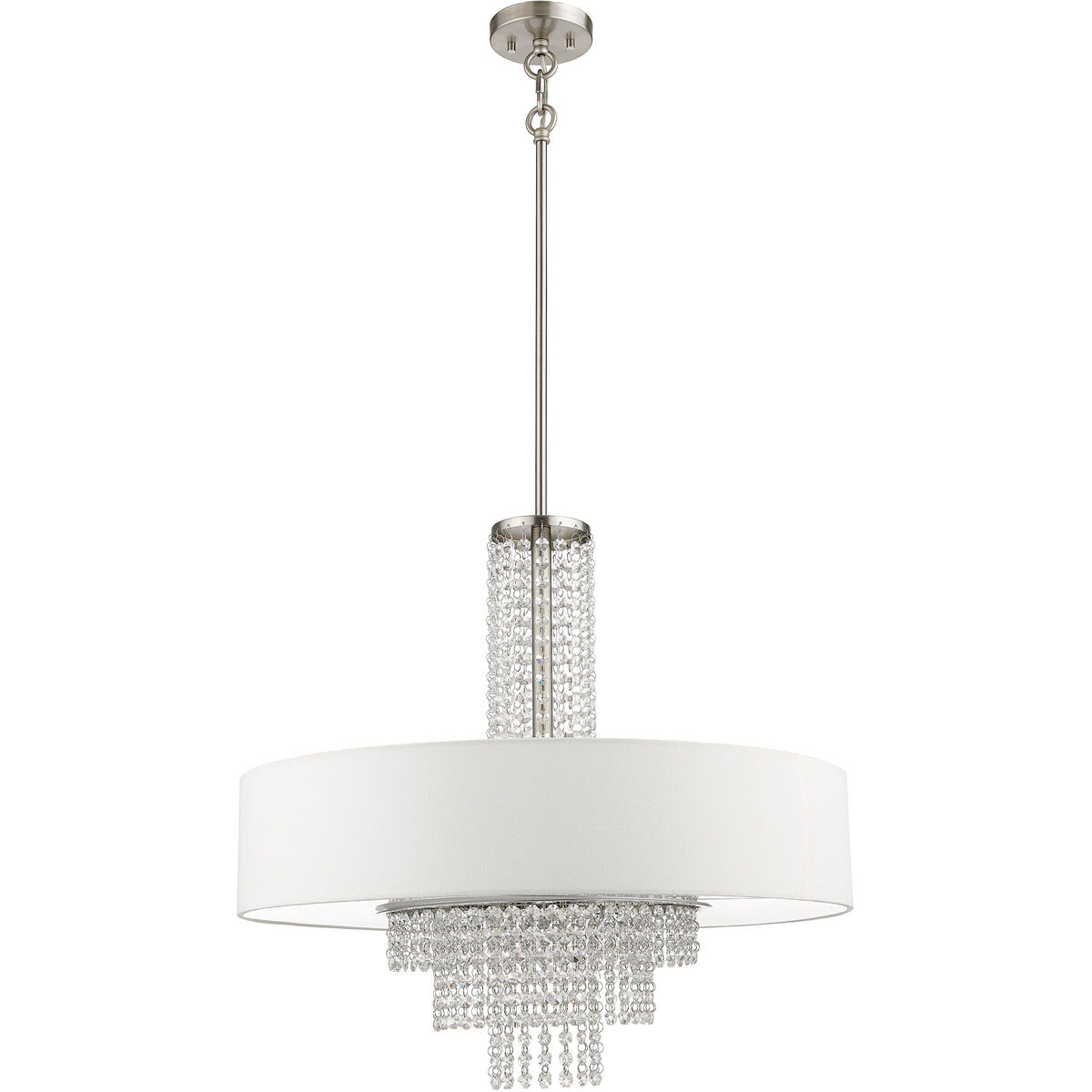 Carlisle 5 Light 25 inch Brushed Nickel Pendant Ceiling Light