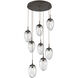 Meteo LED LED Flat Bronze Chandelier Ceiling Light, Round Multi-Port