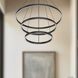Cerchio LED 31.5 inch Black Chandelier Ceiling Light