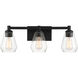 Clarity 3 Light 24 inch Coal Bath Vanity Wall Light