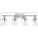 Foster 4 Light 31.75 inch Chrome Vanity Light Wall Light