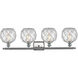 Ballston Farmhouse Rope LED 36 inch Brushed Satin Nickel Bath Vanity Light Wall Light in Clear Glass with White Rope, Ballston