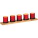 Traditions Natural with Red Holiday Votive Tray