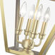Wentworth 4 Light 28 inch Natural Brass Outdoor Extra Post Top Lantern, Extra Large
