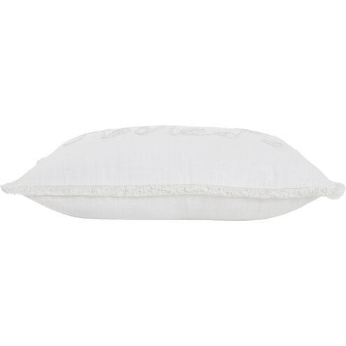 Alivia 15 inch White and Ivory Pillow