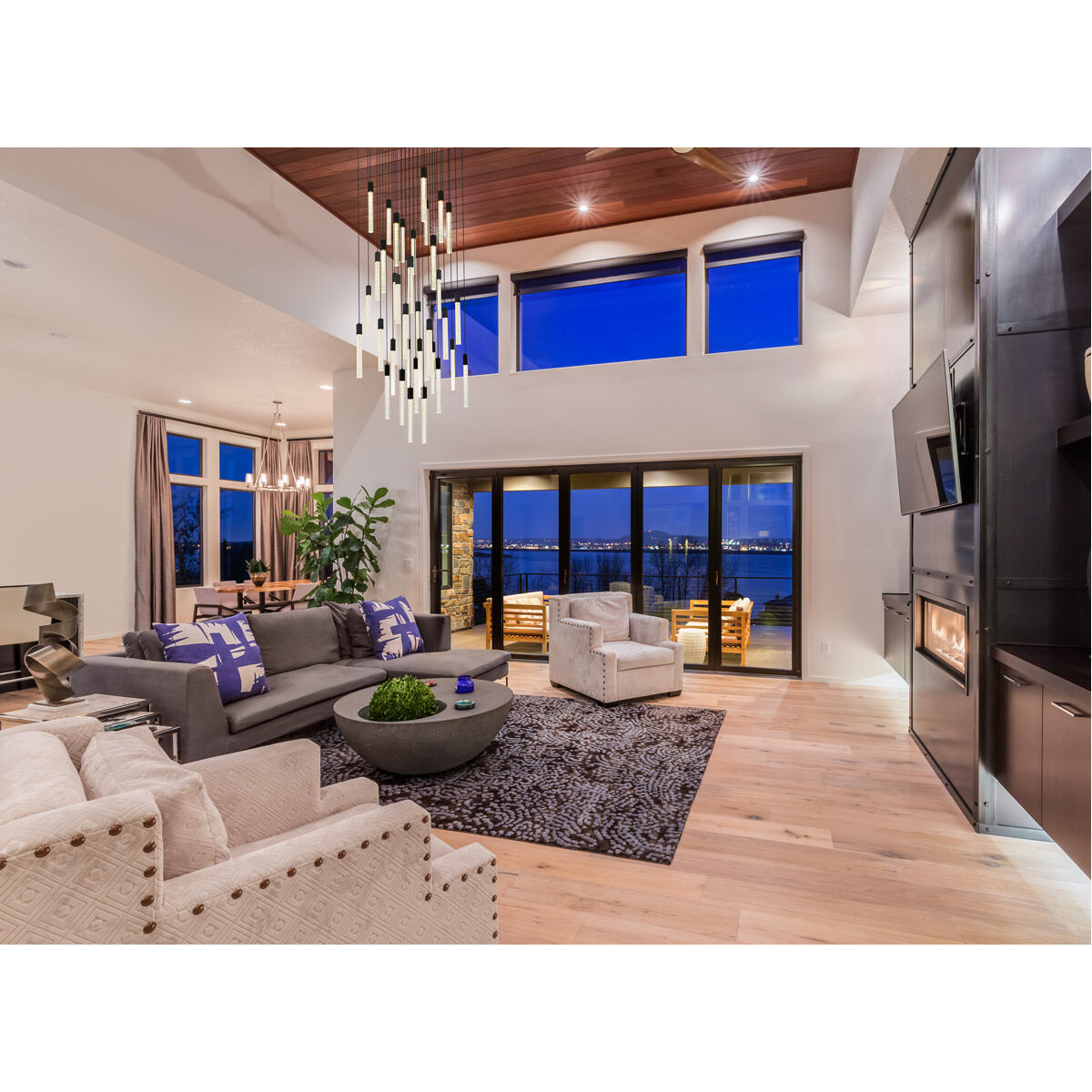 Weston 36 Light 42 inch Black Pendant Ceiling Light