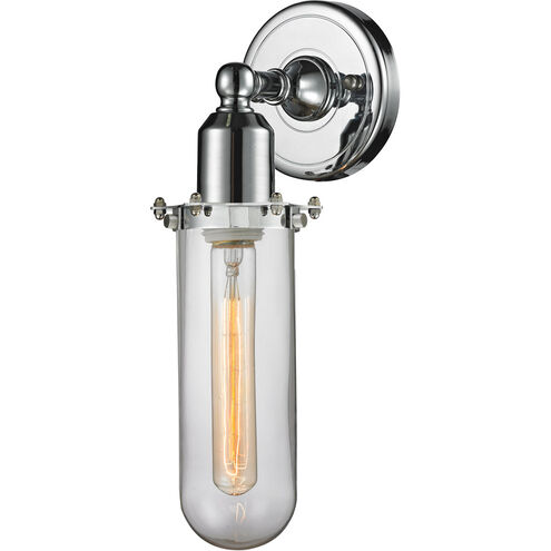 Austere Centri 1 Light 5 inch Polished Chrome Sconce Wall Light in Incandescent, Clear Glass, Austere
