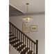 Vionne 5 Light 21.5 inch Legacy Brass Semi-Flush Mount Ceiling Light
