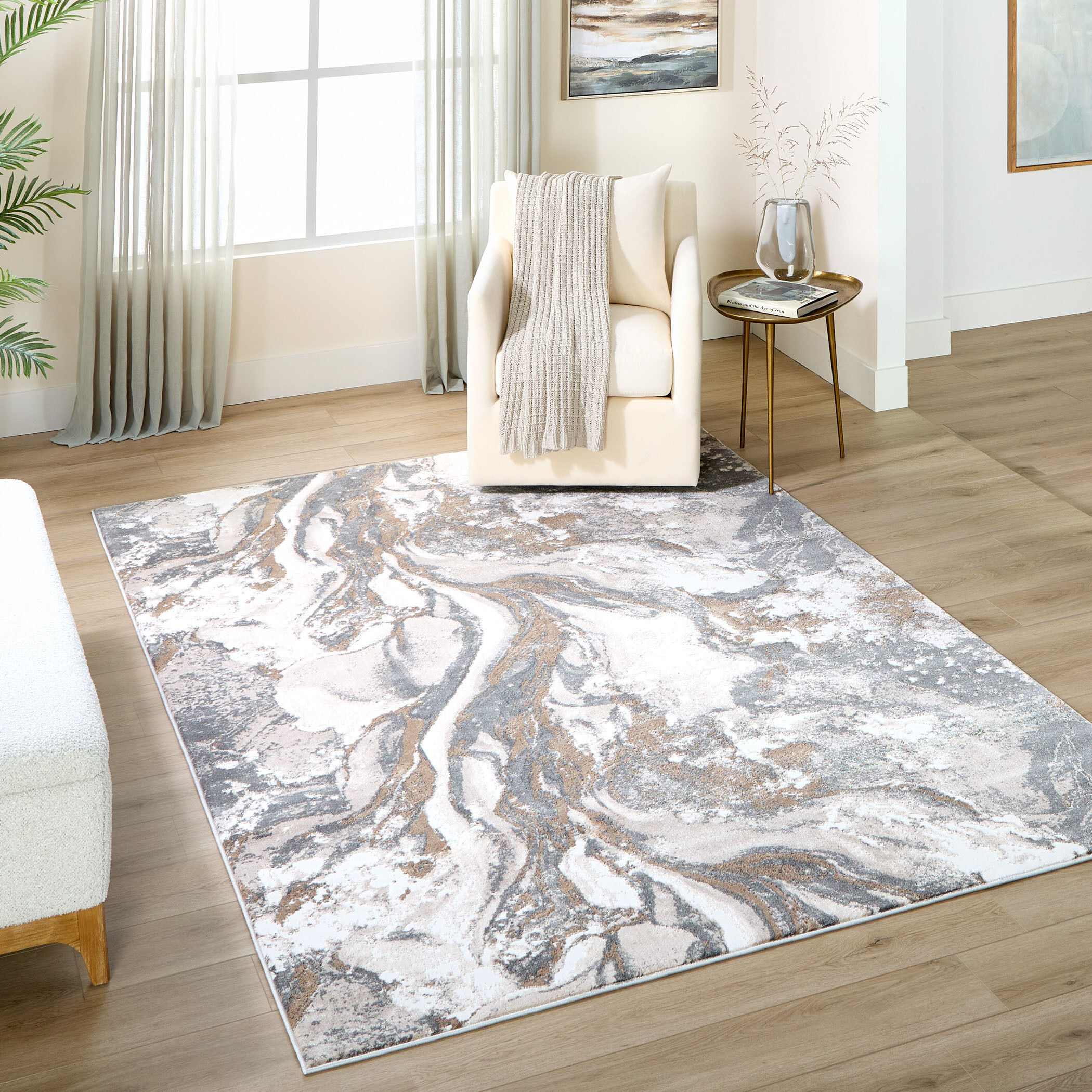 Besni 158 X 118 inch Earth Tones Rug in 10 x 13
