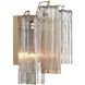 Addis Bath Wall Light in Aged Brass, Tronchi Glass Autumn