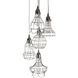 Wire 5 Light 6 inch Silver Pendant Ceiling Light