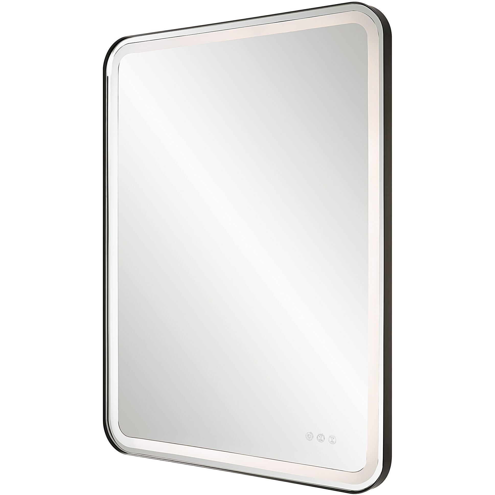 Crofton 40 X 30 inch Satin Black LED Lighted Mirror