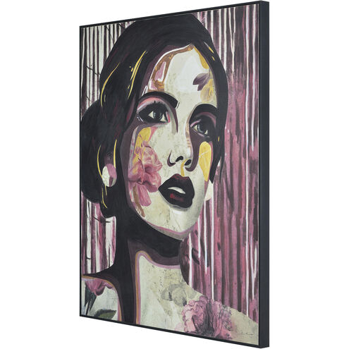 Andretta Burgundy and Black Canvas Art