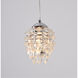 Canada 1 Light 6 inch Clear Single Pendant Lighting Ceiling Light, Pineapple Shape, Chrome Metal