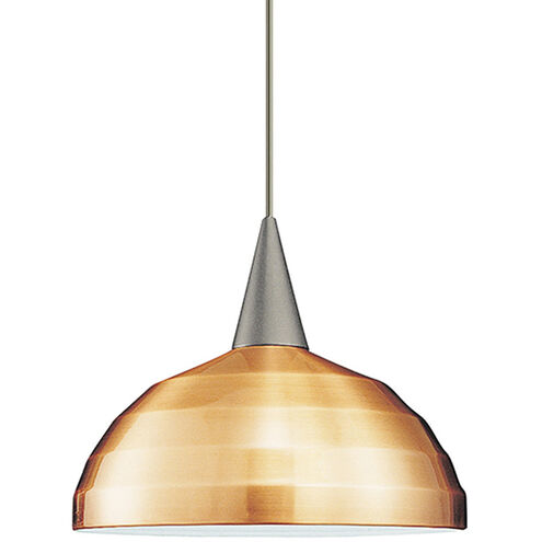 Cosmopolitan LED 7 inch Brushed Nickel Pendant Ceiling Light in 12, Copper, Canopy Mount PLD