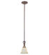 Ebony 1 Light 8 inch Ebony Gold Drop Pendant Ceiling Light