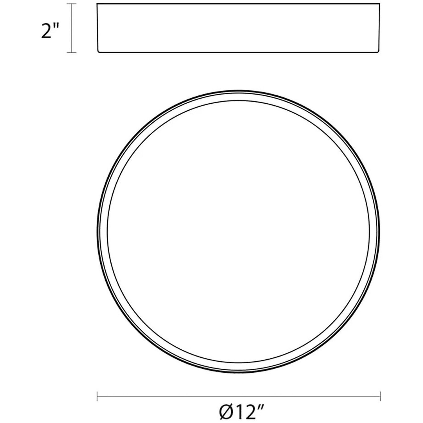 Pi LED 12 inch Bright Satin Aluminum Surface Mount Ceiling Light