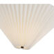 Alora Mood Bridgette 1 Light 16.38 inch Matte Black and Folded White Semi-Flush Mount Ceiling Light in Pleated Linen Shade