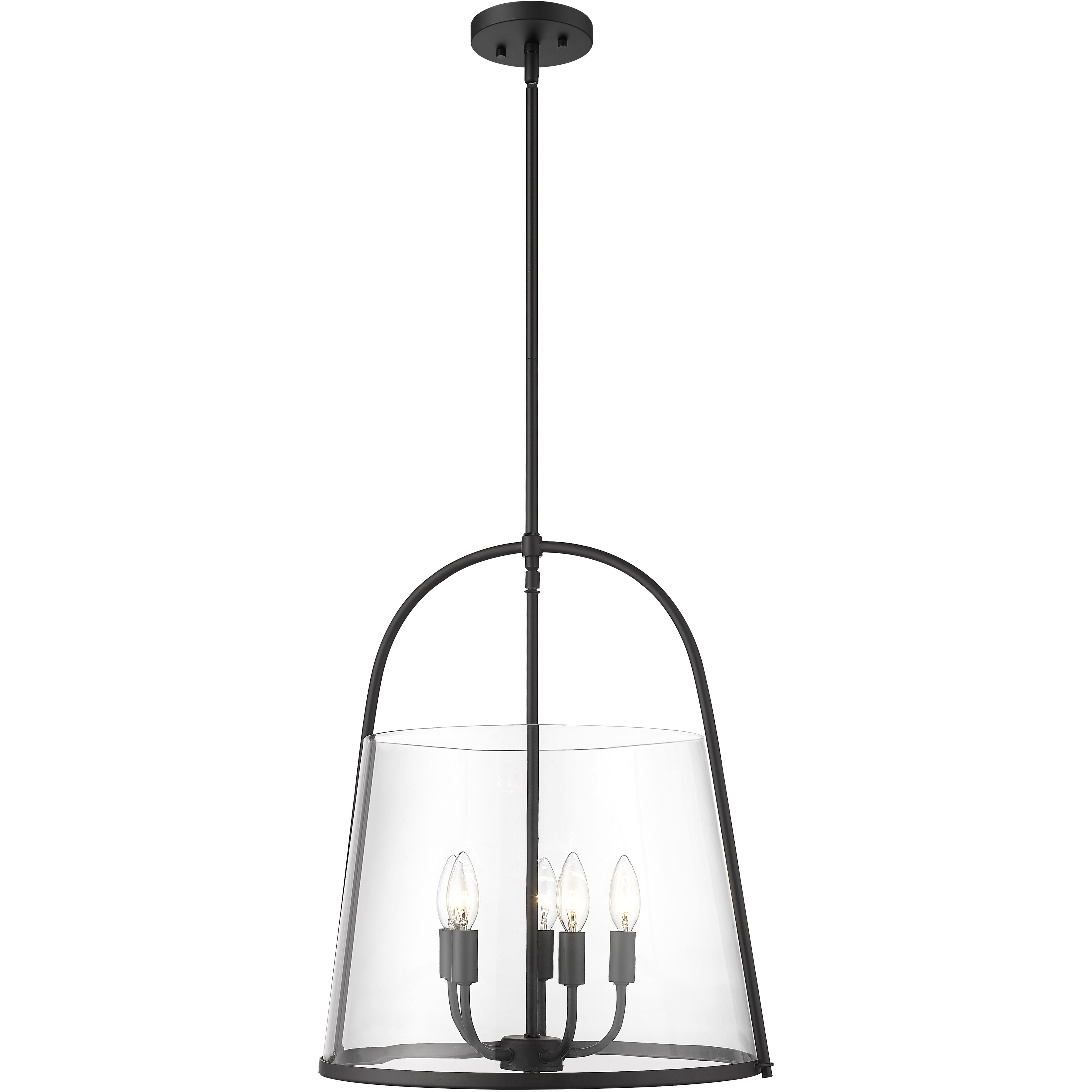 Archis 5 Light 18 inch Matte Black Pendant Ceiling Light