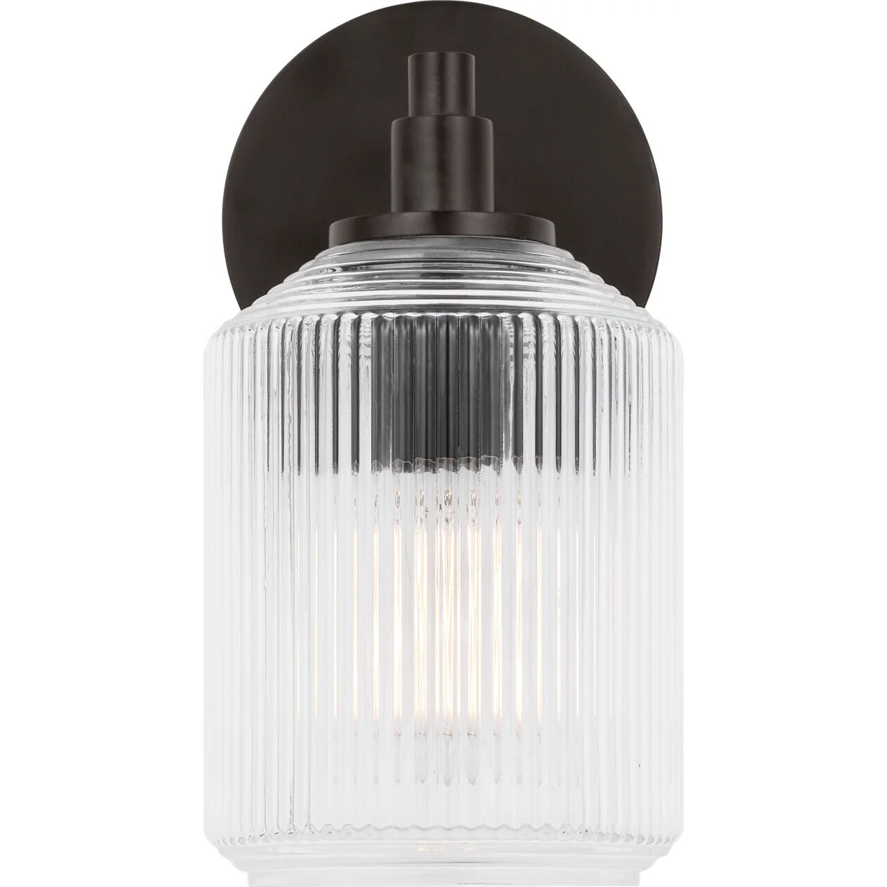 C&M by Chapman & Myers Barstow 1 Light 4.5 inch Aged Iron Bath Vanity Wall Light