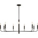 ED Ellen DeGeneres Brianna 9 Light 48 inch Aged Iron Chandelier Ceiling Light