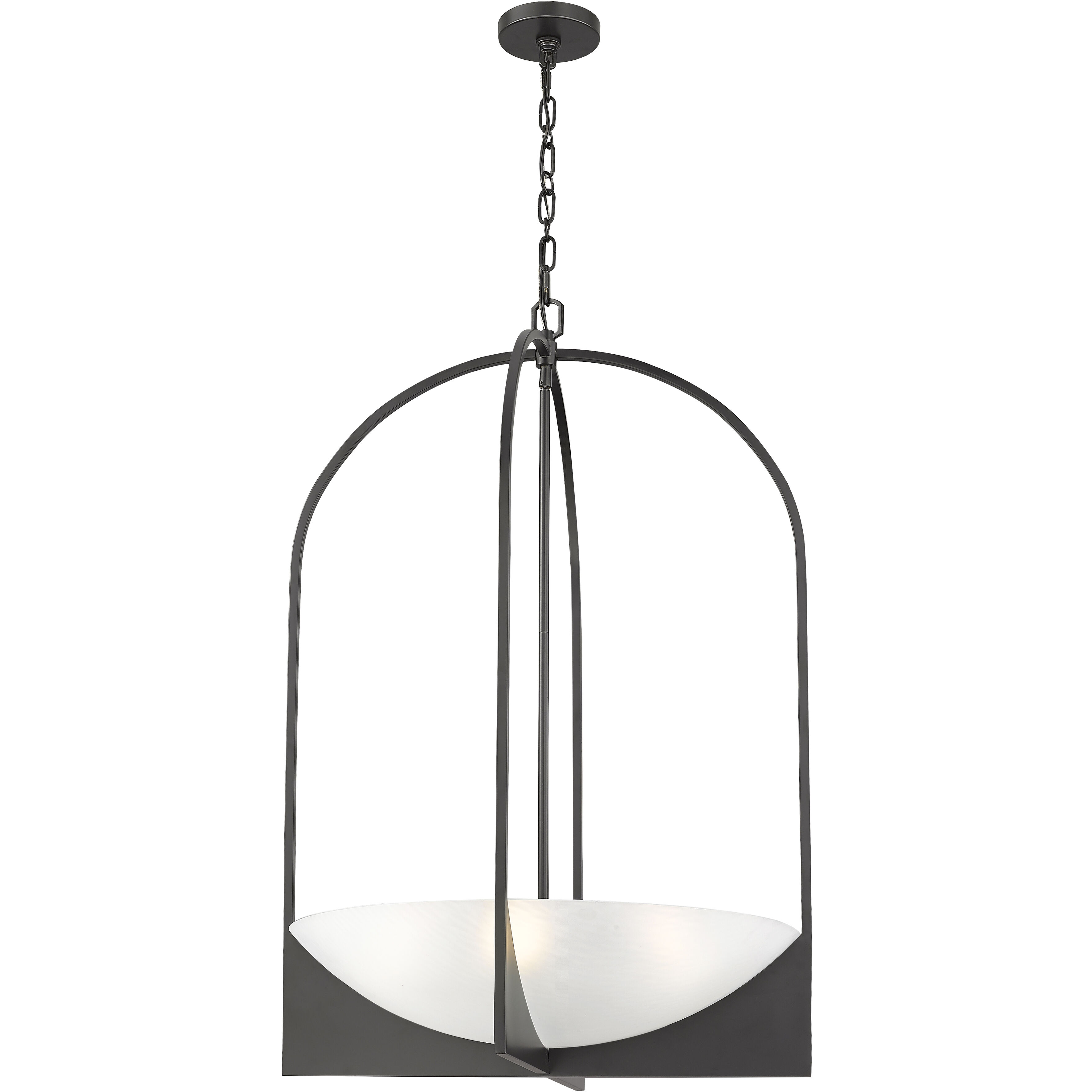 Devon 6 Light 24 inch Matte Black Chandelier Ceiling Light