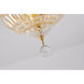 Canada 3 Light 10 inch Gold Flush Mount Ceiling Light, Gold Frame