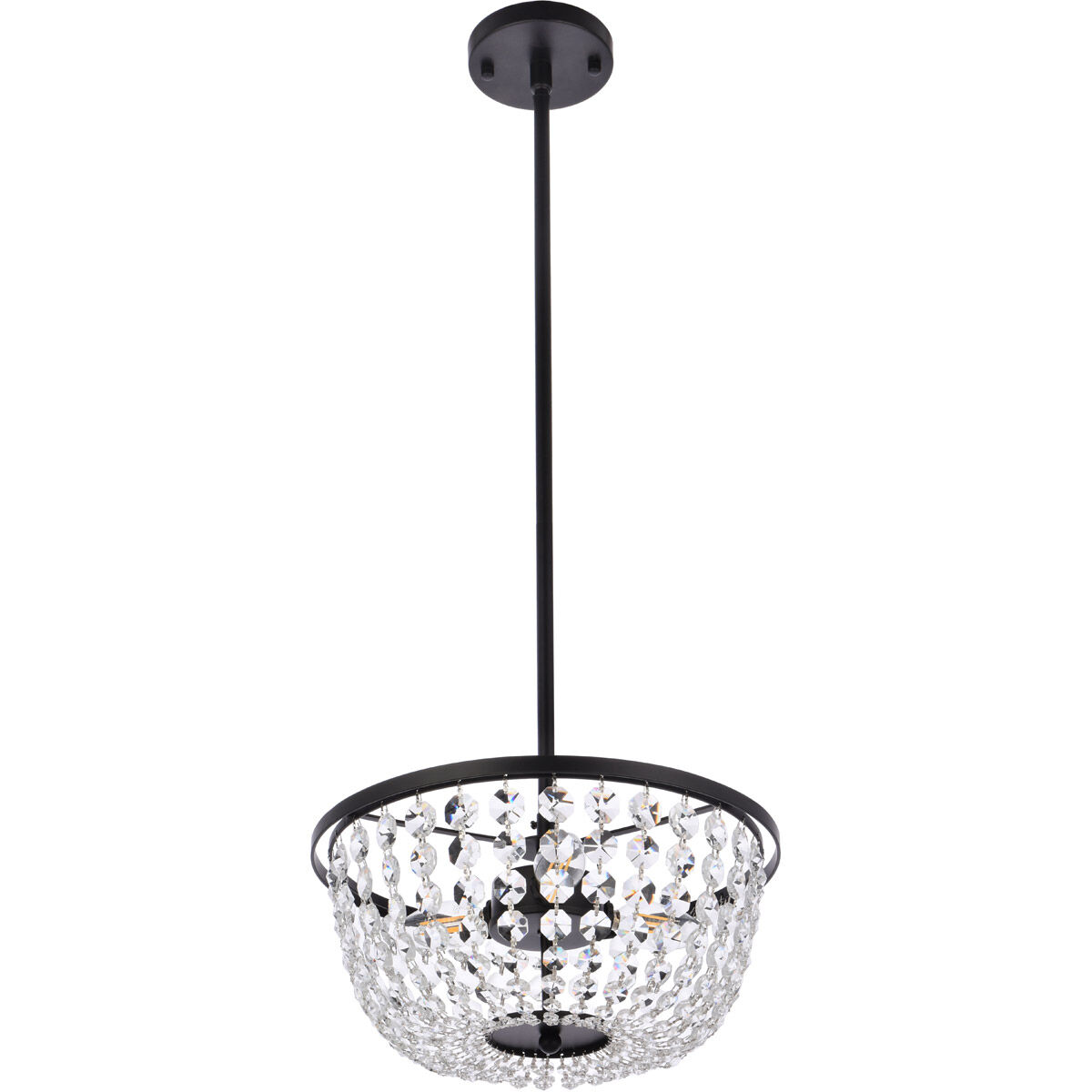 Gianna 3 Light 13 inch Black Pendant Ceiling Light