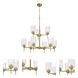 Claire 9 Light 30 inch Satin Brass Chandelier Ceiling Light
