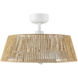Isla 24 inch White and Braided Rope Ceiling Fan