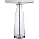 Signature 33 inch 150 watt Clear Seeded with Brass Steel Table Lamp Portable Light