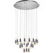 Tear 28 Light 34 inch Polished Chrome Chandelier Ceiling Light