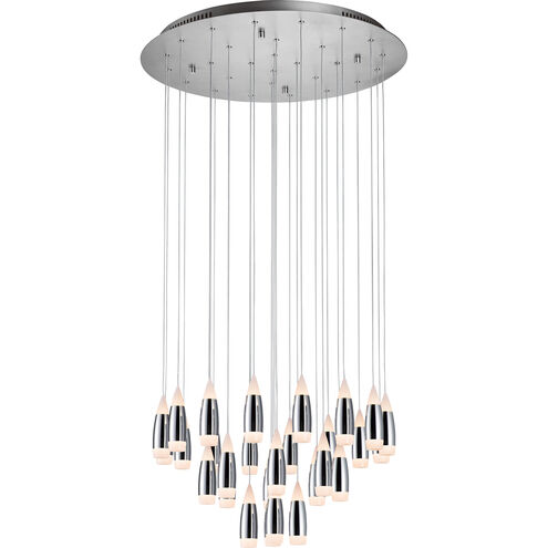 Tear 28 Light 34 inch Polished Chrome Chandelier Ceiling Light