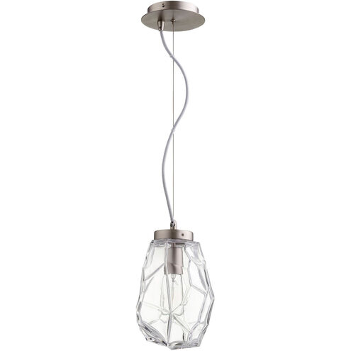 Gem 1 Light 7 inch Satin Nickel Pendant Ceiling Light