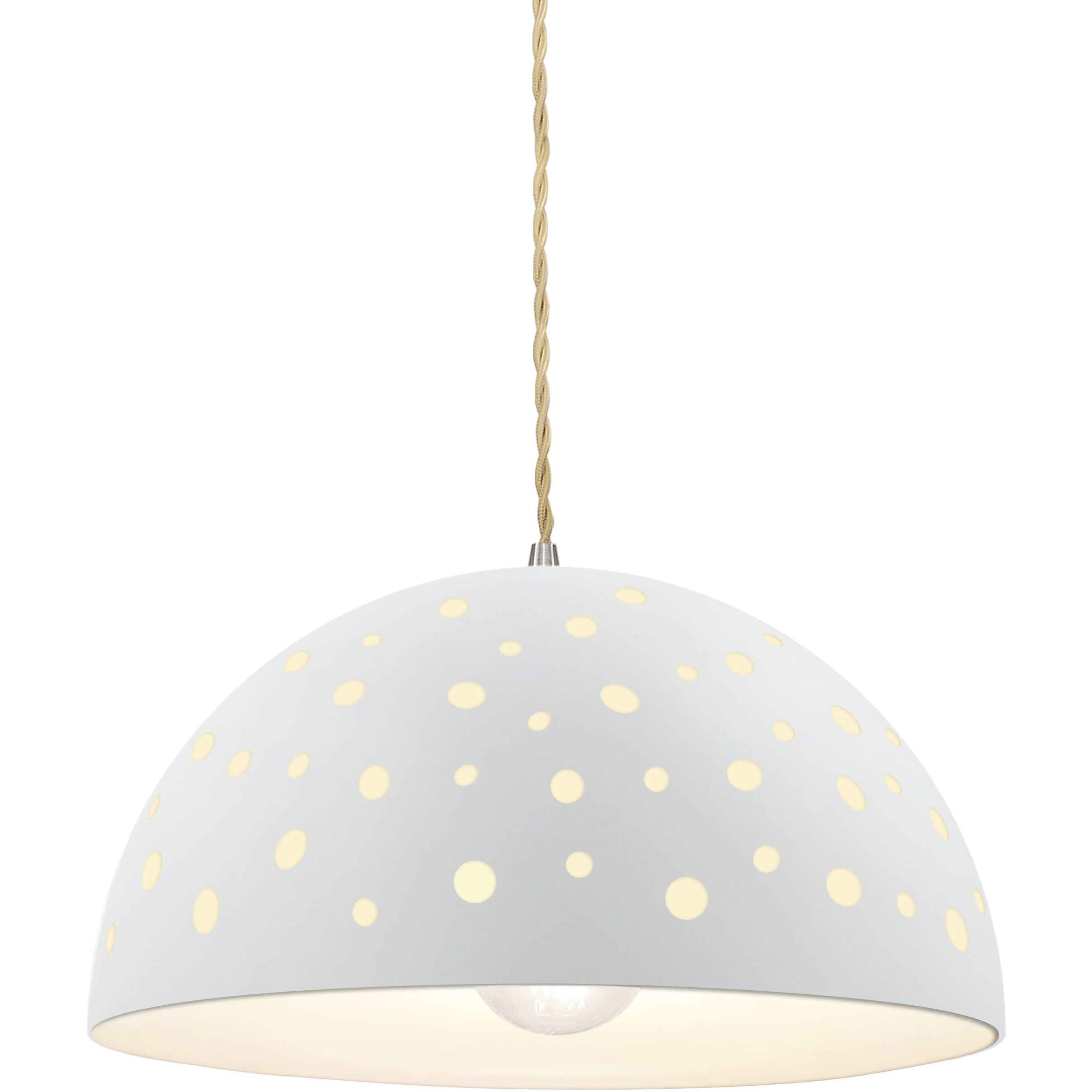 Perforated Dome 1 Light 12.50 inch Pendant
