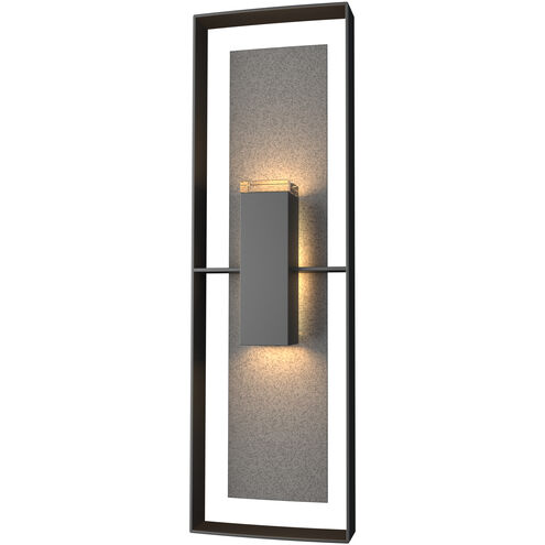 Shadow Box 2 Light 34 inch Coastal Black and Coastal Natural Iron Outdoor Sconce in Coastal Black/Coastal Natural Iron, Tall