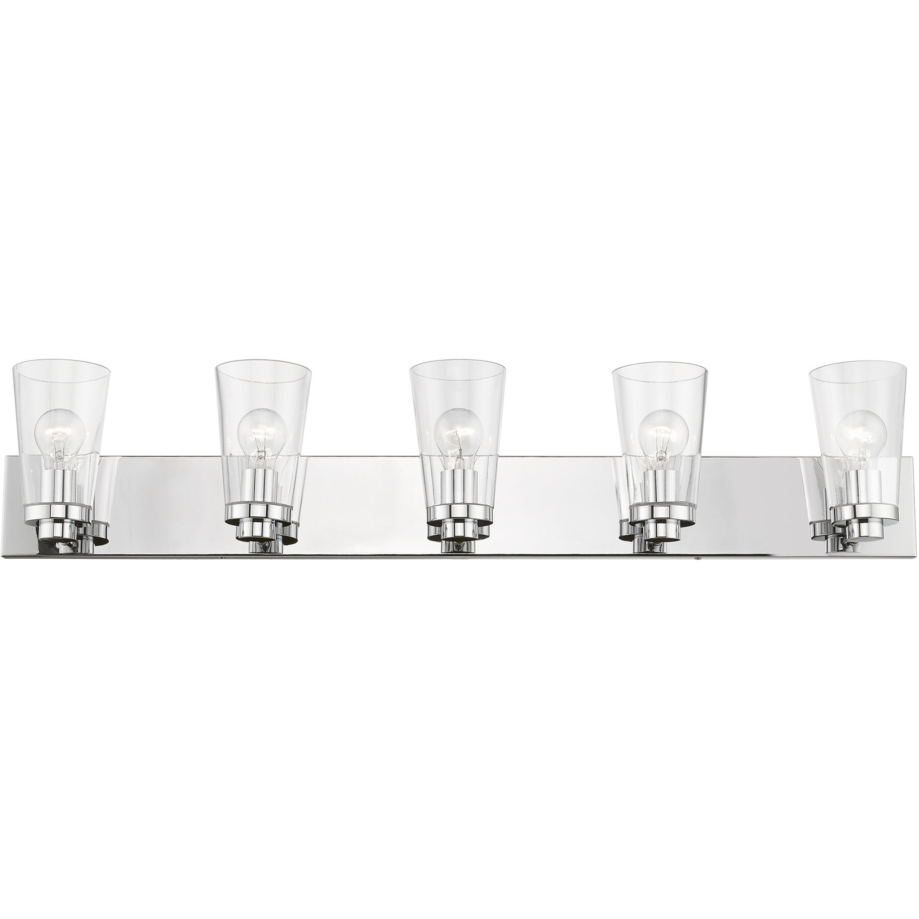Cityview 5 Light 40 inch Polished Chrome Vanity Sconce Wall Light, Extra Large