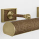 Chapman & Myers Halwell 16 watt 30 inch Antique-Burnished Brass and Natural Woven Rattan Picture Light Wall Light