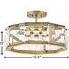 Jolie LED 19.5 inch Heritage Brass Foyer Light Ceiling Light, Semi-Flush Mount