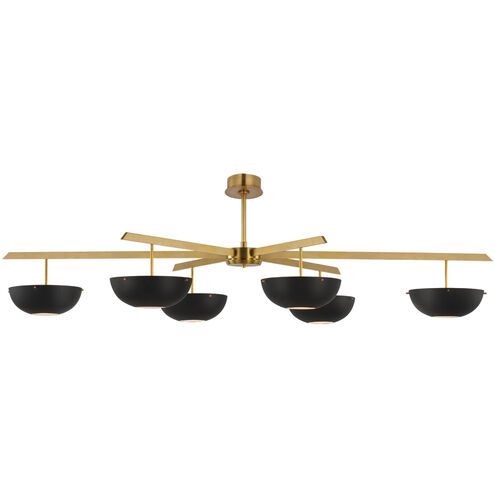 AERIN Valencia LED 66.5 inch Hand-Rubbed Antique Brass Chandelier Ceiling Light, Grande